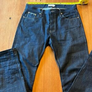 Taylor stitch slim 34 selvedge denim jeans